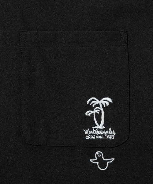Mark Gonzales（マーク・ゴンザレス）の「【WEB・直営店限定】MARK GONZALES ARTWORK COLLECTION(マーク ゴンザレス)パームツリー刺繍 オープンカラーシャツ 半袖シャツ（シャツ/ブラウス・メンズ・ブラウン/ブラック・M/L/XL）」の21枚目の写真