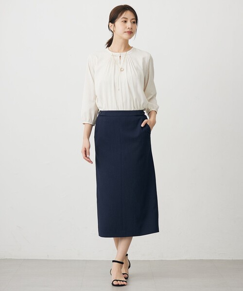 J.PRESS Ladies(J.プレス レディス)の「プロビスストライプ&チェック カットソー(Tシャツ/カットソー・レディース・アイボリー系1/サックスブルー系1/ブルー系3/ネイビー系3・SMALL)」の11枚目の写真