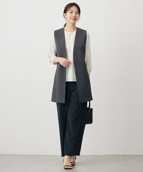J.PRESS Ladies(J.プレス レディス)の「プロビスストライプ&チェック カットソー(Tシャツ/カットソー・レディース・アイボリー系1/サックスブルー系1/ブルー系3/ネイビー系3・SMALL)」の14枚目の写真