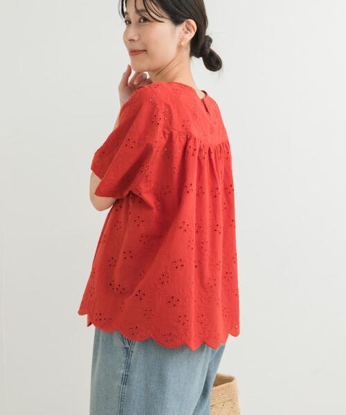 アイレットレースラグランブラウス（Tシャツ/カットソー）｜URBAN