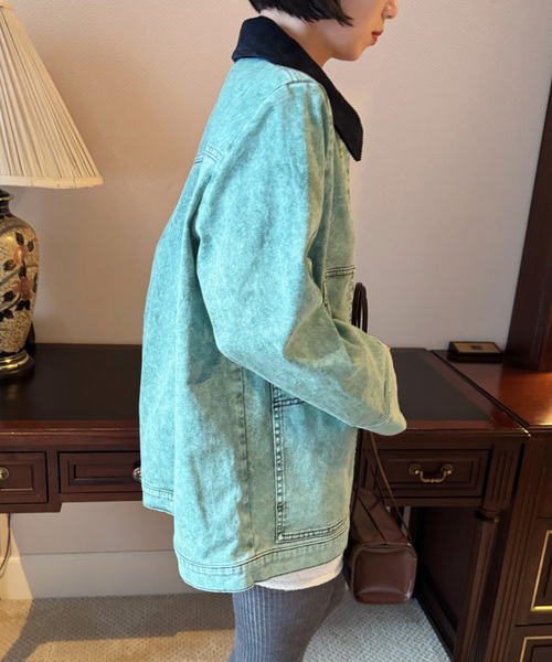 EDIT. FOR LULU（エディットフォールル）の「【BAUM UND PFERDGARTEN/バウム ウンド ヘルガーデン】PRE デニムジャケット（デニムジャケット・レディース・グリーン・36）」の8枚目の写真