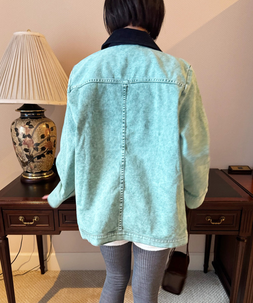 EDIT. FOR LULU（エディットフォールル）の「【BAUM UND PFERDGARTEN/バウム ウンド ヘルガーデン】PRE デニムジャケット（デニムジャケット・レディース・グリーン・36）」の9枚目の写真