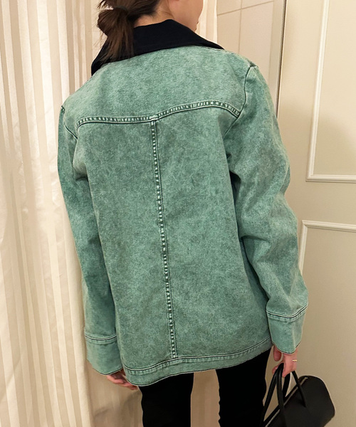 EDIT. FOR LULU（エディットフォールル）の「【BAUM UND PFERDGARTEN/バウム ウンド ヘルガーデン】PRE デニムジャケット（デニムジャケット・レディース・グリーン・36）」の13枚目の写真