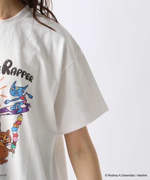 FOREVER 21（フォーエバー トゥエンティーワン）の「【パラッパラッパー】ピグメント加工グラフィックTシャツ（Tシャツ/カットソー・レディース・オフホワイト/チャコールグレー・FREE）」の21枚目の写真