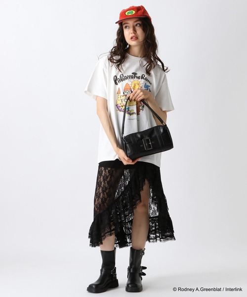 FOREVER 21（フォーエバー トゥエンティーワン）の「【パラッパラッパー】ピグメント加工グラフィックTシャツ（Tシャツ/カットソー・レディース・オフホワイト/チャコールグレー・FREE）」の12枚目の写真