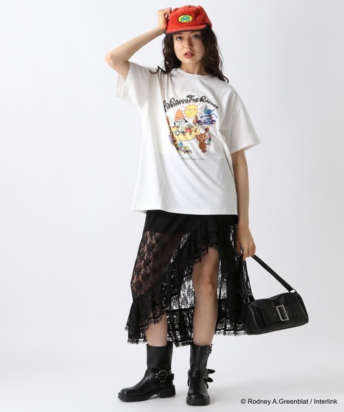FOREVER 21（フォーエバー トゥエンティーワン）の「【パラッパラッパー】ピグメント加工グラフィックTシャツ（Tシャツ/カットソー・レディース・オフホワイト/チャコールグレー・FREE）」の14枚目の写真