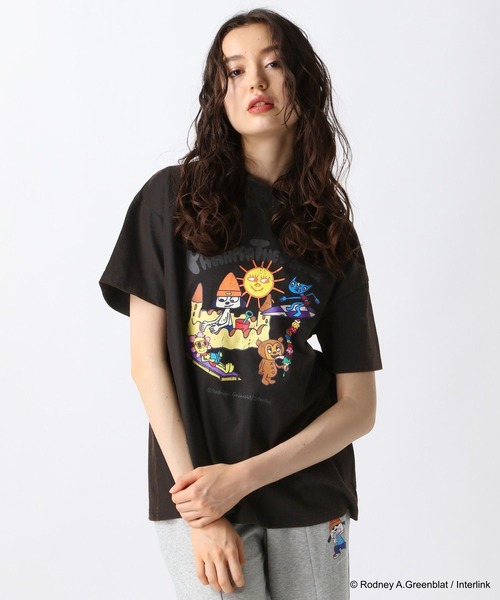 FOREVER 21（フォーエバー トゥエンティーワン）の「【パラッパラッパー】ピグメント加工グラフィックTシャツ（Tシャツ/カットソー・レディース・オフホワイト/チャコールグレー・FREE）」の10枚目の写真