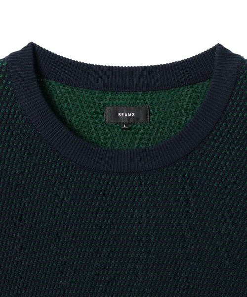 BEAMS（ビームス）の「12ゲージ リブ ワッフル クルーネック ニット（ニット/セーター・メンズ・グレー/ネイビー・S/M/L/XL）」の8枚目の写真