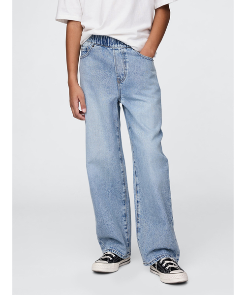 GAP（ギャップ）の「ウルトラソフト プルオン バギーデニム (キッズ)（デニムパンツ・キッズ・ライトインディゴブルー・110cm/120cm/130cm/150cm/160cm/140cm）」の4枚目の写真