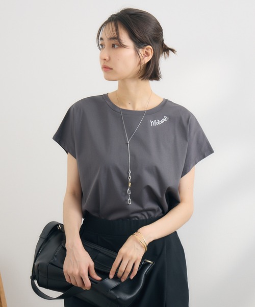 tシャツ 「KATHARINE ROSS」刺しゅうロゴカットソー レディース セール】【KATHARINE ROSS】刺しゅうロゴカットソー（Tシャツ