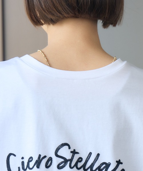 tシャツ 「KATHARINE ROSS」刺しゅうロゴカットソー レディース セール】【KATHARINE ROSS】刺しゅうロゴカットソー（Tシャツ