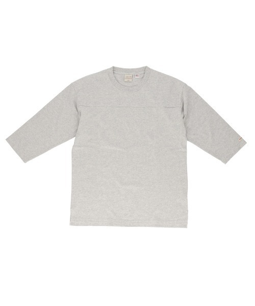 BACKYARD FAMILY(バックヤードファミリー)の「Goodwear USAコットン切替7分袖T(Tシャツ/カットソー・メンズ・杢グレー/グレイッシュベージュ/ブルーグレー/ブラック/オリーブ/ホワイト/ネイビー・XL/M/S/L)」の4枚目の写真