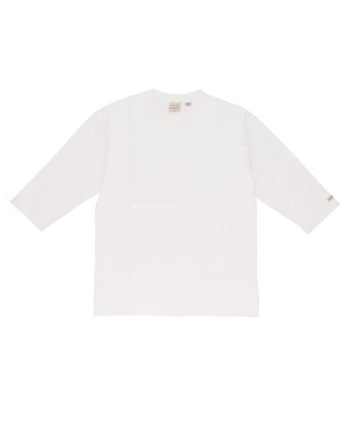 BACKYARD FAMILY(バックヤードファミリー)の「Goodwear USAコットン切替7分袖T(Tシャツ/カットソー・メンズ・杢グレー/グレイッシュベージュ/ブルーグレー/ブラック/オリーブ/ホワイト/ネイビー・XL/M/S/L)」の1枚目の写真