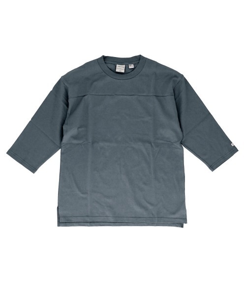 BACKYARD FAMILY(バックヤードファミリー)の「Goodwear USAコットン切替7分袖T(Tシャツ/カットソー・メンズ・杢グレー/グレイッシュベージュ/ブルーグレー/ブラック/オリーブ/ホワイト/ネイビー・XL/M/S/L)」の3枚目の写真