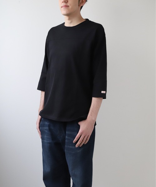 BACKYARD FAMILY(バックヤードファミリー)の「Goodwear USAコットン切替7分袖T(Tシャツ/カットソー・メンズ・杢グレー/グレイッシュベージュ/ブルーグレー/ブラック/オリーブ/ホワイト/ネイビー・XL/M/S/L)」の11枚目の写真