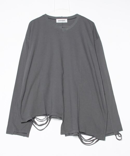 DISCOVERED(ディスカバード)の「HALF LENGTH LONG SLEEVE TEE(Tシャツ/カットソー・メンズ・ブラック/ホワイト・3)」の3枚目の写真