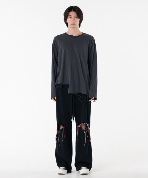 DISCOVERED(ディスカバード)の「HALF LENGTH LONG SLEEVE TEE(Tシャツ/カットソー・メンズ・ブラック/ホワイト・3)」の12枚目の写真