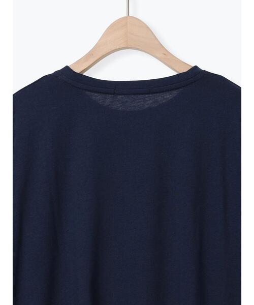 ehka sopo（エヘカソポ）の「花モチーフTシャツ（Tシャツ/カットソー・レディース・オフホワイト/ネイビー/イエロー・F）」の8枚目の写真