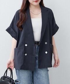 セール】ヴィスコースリネン混ジャケット（テーラードジャケット