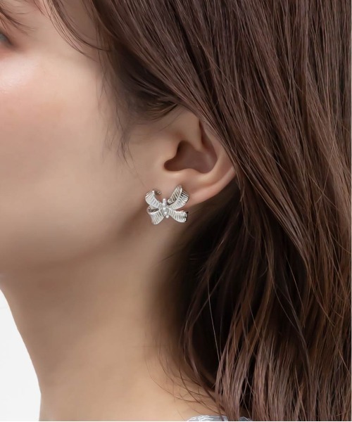 RANDA（ランダ）の「ビジューリボンピアス（ピアス（両耳用）・レディース・シルバー/ゴールド・FREE）」の3枚目の写真