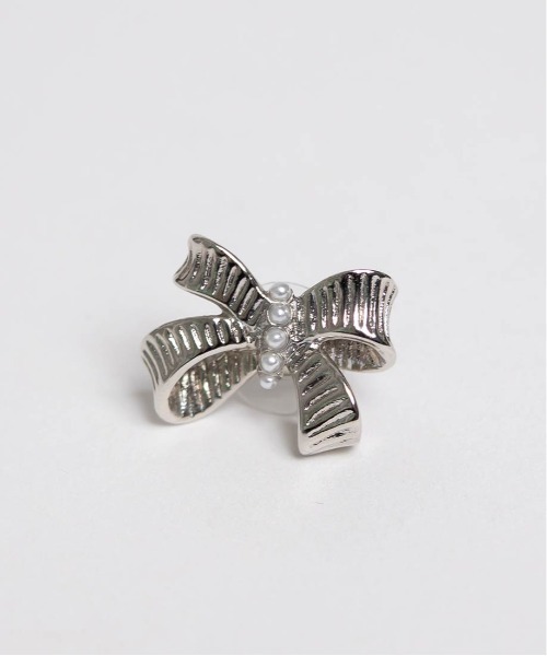 RANDA（ランダ）の「ビジューリボンピアス（ピアス（両耳用）・レディース・シルバー/ゴールド・FREE）」の8枚目の写真