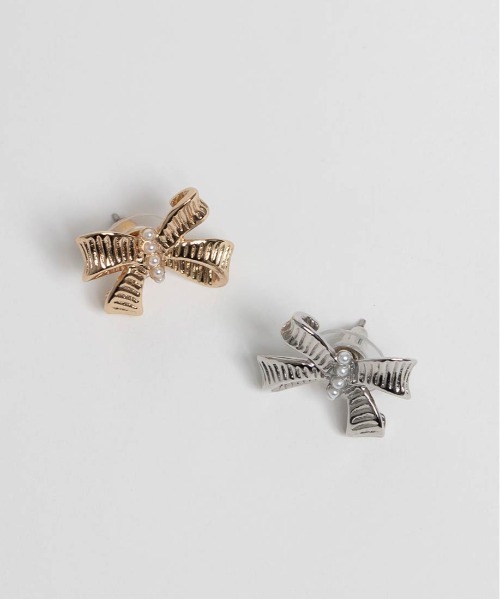 RANDA（ランダ）の「ビジューリボンピアス（ピアス（両耳用）・レディース・シルバー/ゴールド・FREE）」の11枚目の写真