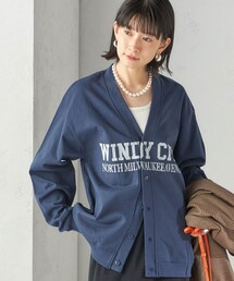 Odub（オーダブ）の「【SHIPS別注】Odub:Vネック ロゴ カーディガン（カーディガン/ボレロ）」