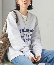 Odub（オーダブ）の「【SHIPS別注】Odub:Vネック ロゴ カーディガン（カーディガン/ボレロ）」