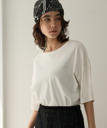 Elura | 汗じみ軽減５分袖Ｔシャツ / 582969(Tシャツ/カットソー)