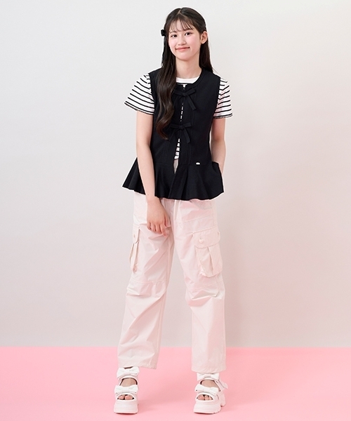 セール】薄手ニットベスト＆Tシャツセット（ベスト）｜mezzo