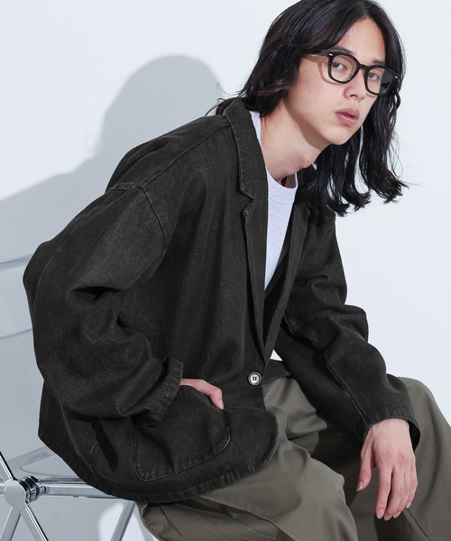 セットアップ対応】『デニムテーラードジャケット』（テーラード