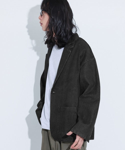 セットアップ対応】『デニムテーラードジャケット』（テーラード