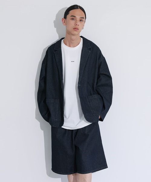 セットアップ対応】『デニムテーラードジャケット』（テーラード