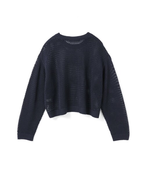 mizuiroind(ミズイロインド)の「mizuiro ind メッシュクルーネックプルオーバー(ニット/セーター・レディース・ネイビー/ライトグレー/ブラック・FREE)」の19枚目の写真