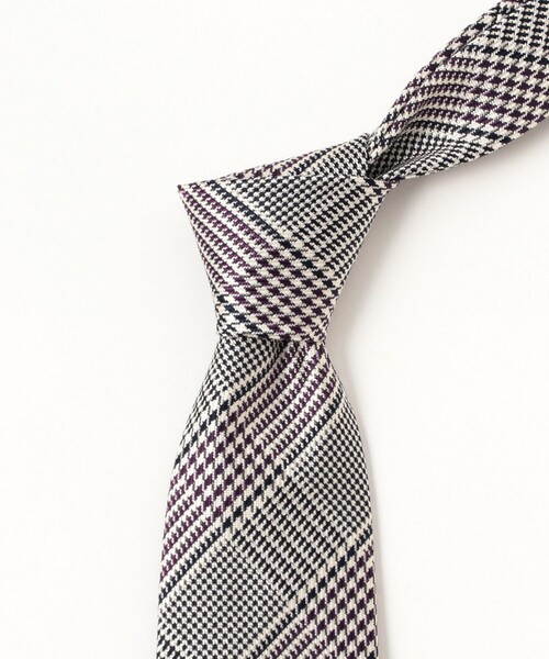 【未使用】BEAMS F ビームスエフ　ネクタイ　チェック　タグ付き BEAMS F（ビームスF） ネクタイ FITZGERALD / シルク チェック柄