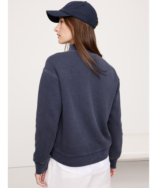 Banana Republic（バナナリパブリック）の「フレンチテリー モックネック スウェットシャツ（スウェット・レディース・ネイビー・M/L/XS/S）」の3枚目の写真