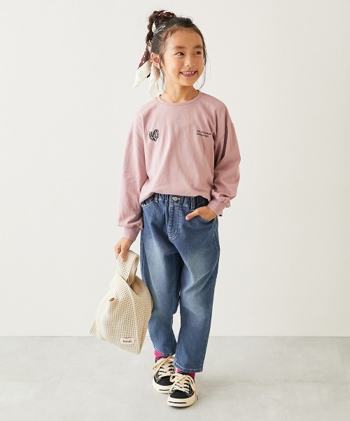 devirock（デビロック）の「ストレッチデニム ペグトップパンツ（デニムパンツ・キッズ・ワンウォッシュ/サックスブルー系/ブルー系/ブラック系・100cm/110cm/120cm/130cm/140cm/150cm/160cm）」の5枚目の写真