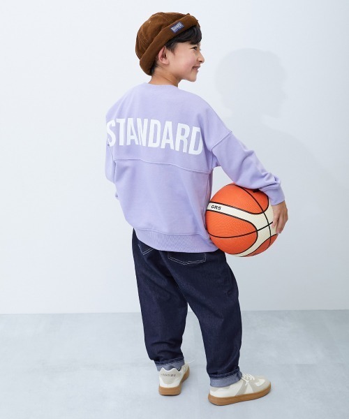 devirock（デビロック）の「ストレッチデニム ペグトップパンツ（デニムパンツ・キッズ・ワンウォッシュ/サックスブルー系/ブルー系/ブラック系・100cm/110cm/120cm/130cm/140cm/150cm/160cm）」の6枚目の写真