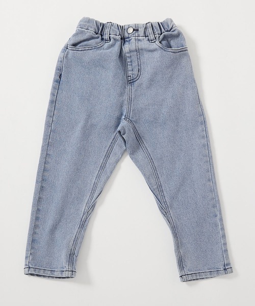 devirock（デビロック）の「ストレッチデニム ペグトップパンツ（デニムパンツ・キッズ・ワンウォッシュ/サックスブルー系/ブルー系/ブラック系・100cm/110cm/120cm/130cm/140cm/150cm/160cm）」の15枚目の写真