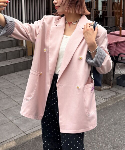 極美品✨サンローラン 金ボタン ツイード ジャケット ピンク 楽天市場】シャネル CHANEL ウール ココマークボタン ジャケット