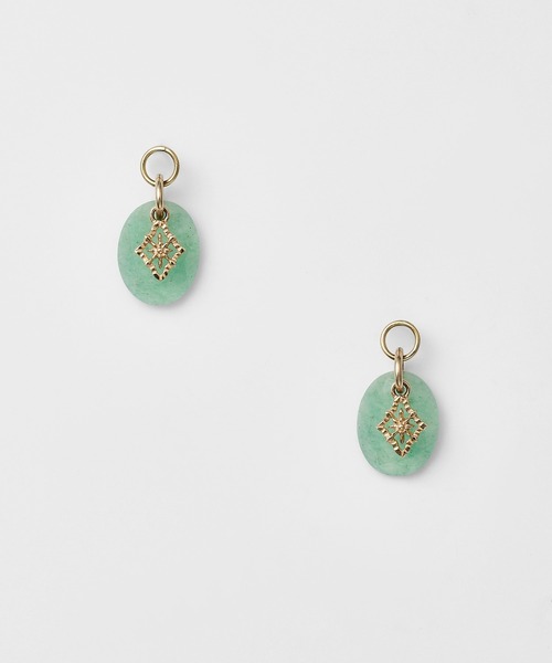 【新品未使用】Agete アガット K5グリーンピアスチャーム K5アベンチュリンピアスチャーム（チャーム）｜agete（アガット）の