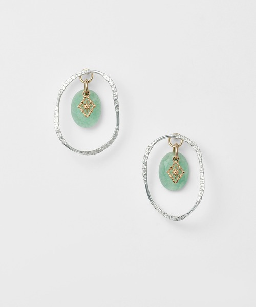 美品 agete アベンチュリンクォーツ ピアスチャーム K5アベンチュリンピアスチャーム（チャーム）｜agete（アガット）の