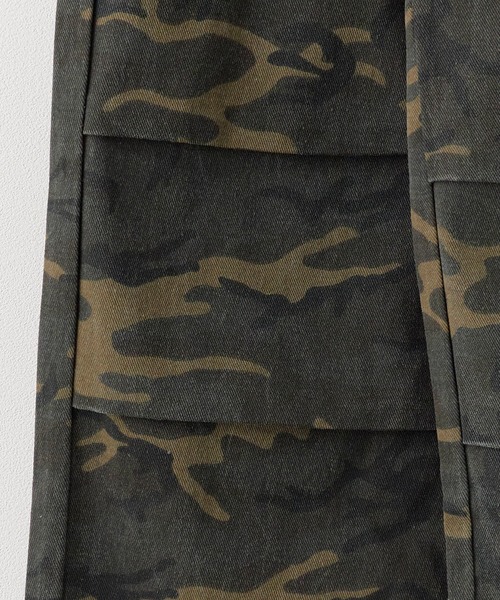 Chick（チック）の「camouflage pants/スナップボタンデザイン迷彩パンツ（デニムパンツ・レディース・カーキ・FREE）」の15枚目の写真