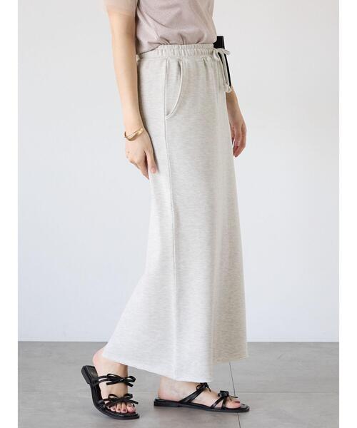 Te chichi TERRASSE（テチチテラス）の「裏毛カットタイトスカート（スカート・レディース・ブラック/カーキ/グレー・F）」の2枚目の写真