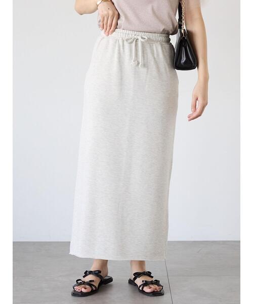 Te chichi TERRASSE（テチチテラス）の「裏毛カットタイトスカート（スカート・レディース・ブラック/カーキ/グレー・F）」の6枚目の写真