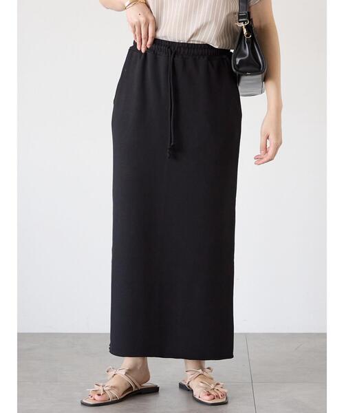 Te chichi TERRASSE（テチチテラス）の「裏毛カットタイトスカート（スカート・レディース・ブラック/カーキ/グレー・F）」の9枚目の写真