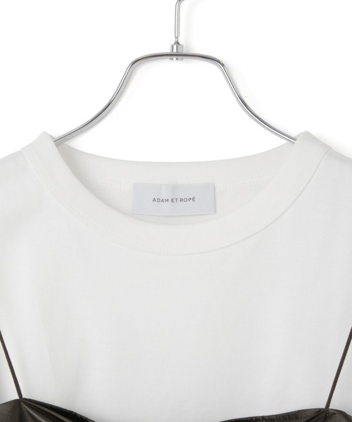 ADAM ET ROPE'（アダムエロペ）の「【サステナブル】ノットディテールノースリトップス（Tシャツ/カットソー・レディース・カーキ/ブラック・FREE）」の10枚目の写真
