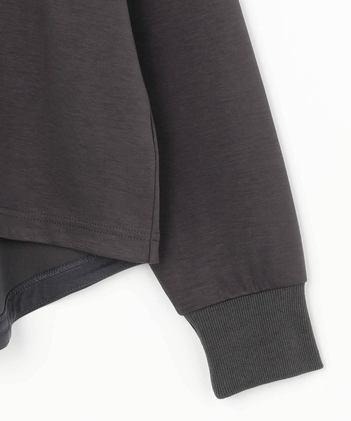 Grand PARK（グランドパーク）の「エンボスロゴ　ライトダンボールトレーナー（スウェット・レディース・チャコールグレー/ホワイト/ライトグレー・FREE）」の8枚目の写真