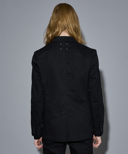 5351 POUR LES HOMMES（ゴーサンゴーイチプールオム）の「【セットアップ対応 / ストレッチ】ピークラペル デニムジャケット（デニムジャケット・メンズ・インディゴブルー/ブラック・44/46/48/50）」の6枚目の写真