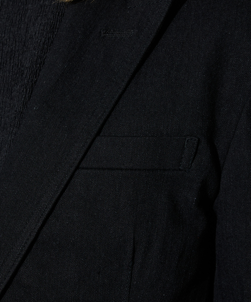 5351 POUR LES HOMMES（ゴーサンゴーイチプールオム）の「【セットアップ対応 / ストレッチ】ピークラペル デニムジャケット（デニムジャケット・メンズ・インディゴブルー/ブラック・44/46/48/50）」の8枚目の写真
